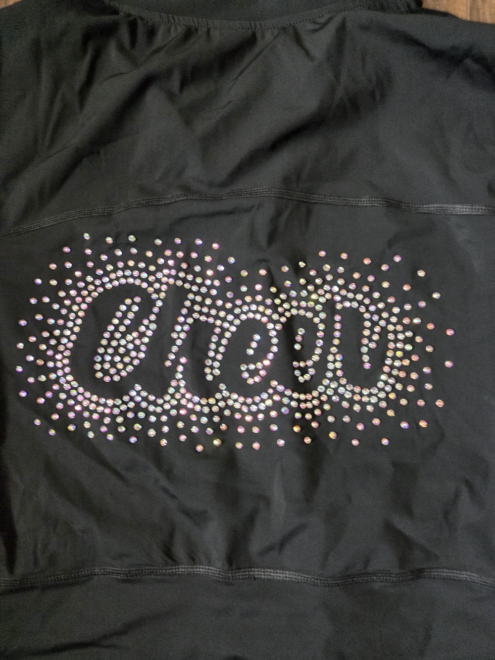 Cheer Embellished Black Cropped Jacket - Picture 2 of 4